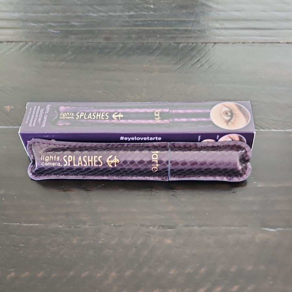 TARTE Lights, Camera, Splashes Waterproof Mascara Eyes Makeup Full Size Black